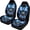 Blue Flaming Skull Pattern, variant on XYZCANDO Skull Rose Car Seat Covers Stretchy Cloth Soft Automobile Seat Cover Interior car Front Seats, Easy to Install All Seasons Use SUV Sedan