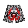 thumbnail image 5 of Timoontee Men's Swim Trunks Elastic Waist Drawstring Summer Beach Shorts Animal Graphic Print Shorts Lightweight Board Shorts Hawaiian Bathing Suits Gray L, 5 of 9