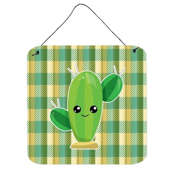 Cactus Plaid Wall or Door Hanging Prints