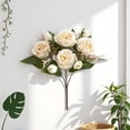 thumbnail image 6 of Vintage Artificial Peonies Silk Flowers and Hydrangeas for Wedding Bridal Home Décor – Beautiful Floral Centerpiece Arrangement Decoration, Dining Table Centerpieces Party Decor(Orange,13.4x8"), 6 of 9