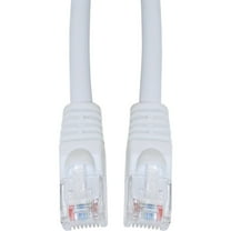 Cat6 Ethernet Cable, 24AWG, RJ45 Gold Plate Connector, ETL, 4 Pair Stranded Copper, Snagless Mold Boot Unshielded Twisted Pair (UTP) Internet Network Patch Cable, 1 Foot, White, CableWholesale