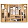 thumbnail image 3 of Pristine Bamboo Silverware Organizer - Expandable Kitchen Drawer Organizer - Adjustable Kitchen Drawer Organizer for Utensils, Expandable to 25 Inches Wide, 10 Compartments, Silverware Tray for Drawer, 3 of 15