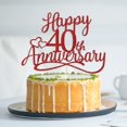 thumbnail image 4 of Cake Topper Sleyberoy para 40.º aniversario con brillo rojo, 4 of 8