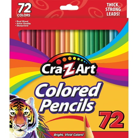 Cra-Z-Art Classic Colored Pencils, 72 Count, Multicolor, Beginner Child to Adult, Back to School