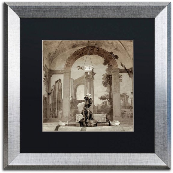 Trademark Fine Art "Lombardy Giardini I" Canvas Art by Alan Blaustein, Black Matte, Silver Frame