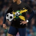 thumbnail image 5 of chaqlin Jamaica Flag Football Pattern Soccer Jerseys Breathable Running Shirt Short Sleeve T-Shirt Quick-Dry Team Uniforms for Men & Youth, 5 of 6