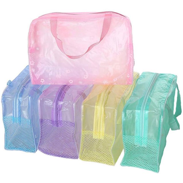 5 bolsas de cosméticos - amarillo + morado + verde + azul + rosa Ormromra CZMR-ST119