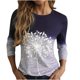 thumbnail image 1 of Blusa cómoda de manga larga con estampado informal para mujer a la moda Pompotops  FGAJ8682, 1 of 9