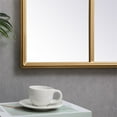 thumbnail image 6 of Allora 53" x 36" Mid Century Metal Windowpane Frame Clear Mirror in Brass, 6 of 7