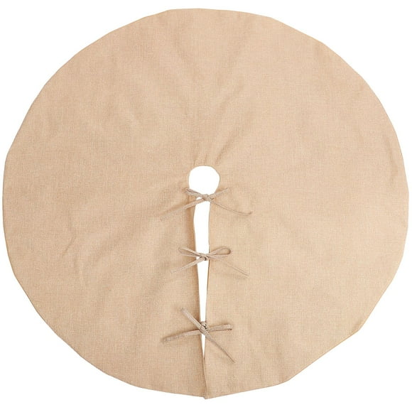 Canvas Apron Christmas Tree Collar Large Tree Skirts Burlap Tree Skirt Festive Base Wrap