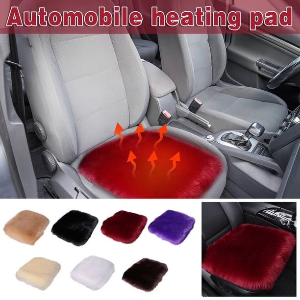 onlyliua ¡ Artículos En Liquidación! Cojín de Vellón para Automóvil de Invierno, Cojín de Asiento Sin Respaldo, Pieza Engrosada, Cojín Pequeño, Cojín para Automóvil