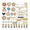 thumbnail image 6 of Grofry 55 Pcs Junk Socks Charms Kit Multi Shapes Faux Peral Decor Brooches And Safety Pins Socks DIY Accessories, 6 of 8
