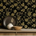 thumbnail image 5 of S4Sassy Peel and Stick Wall Covering, Floral Sketch Print Removable Walls Wrap -Black Instant Makeover Wall Mural for Bathroom, Laundry Room, Closet Interior- Self-Adhesive Wallpaper Vinyl -25"x360", 5 of 9