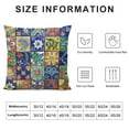 thumbnail image 5 of Shiartex Throw Pillow Covers Mexican Tiles Couch Pillow Covers Colorful Petal&nbsp;Design&nbsp;Rustic Pillowcase&nbsp;Tiles Cushion Cover Decor Home Sofa, 5 of 5