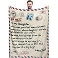 thumbnail image 1 of LHSHID Air Mail Blanket Flannel Throw Birthday Valentines Gifts Present from Daughter/Son Printed Snuggle Warm Soft Couch Sofa Living Room Decor 50x60in, 1 of 6