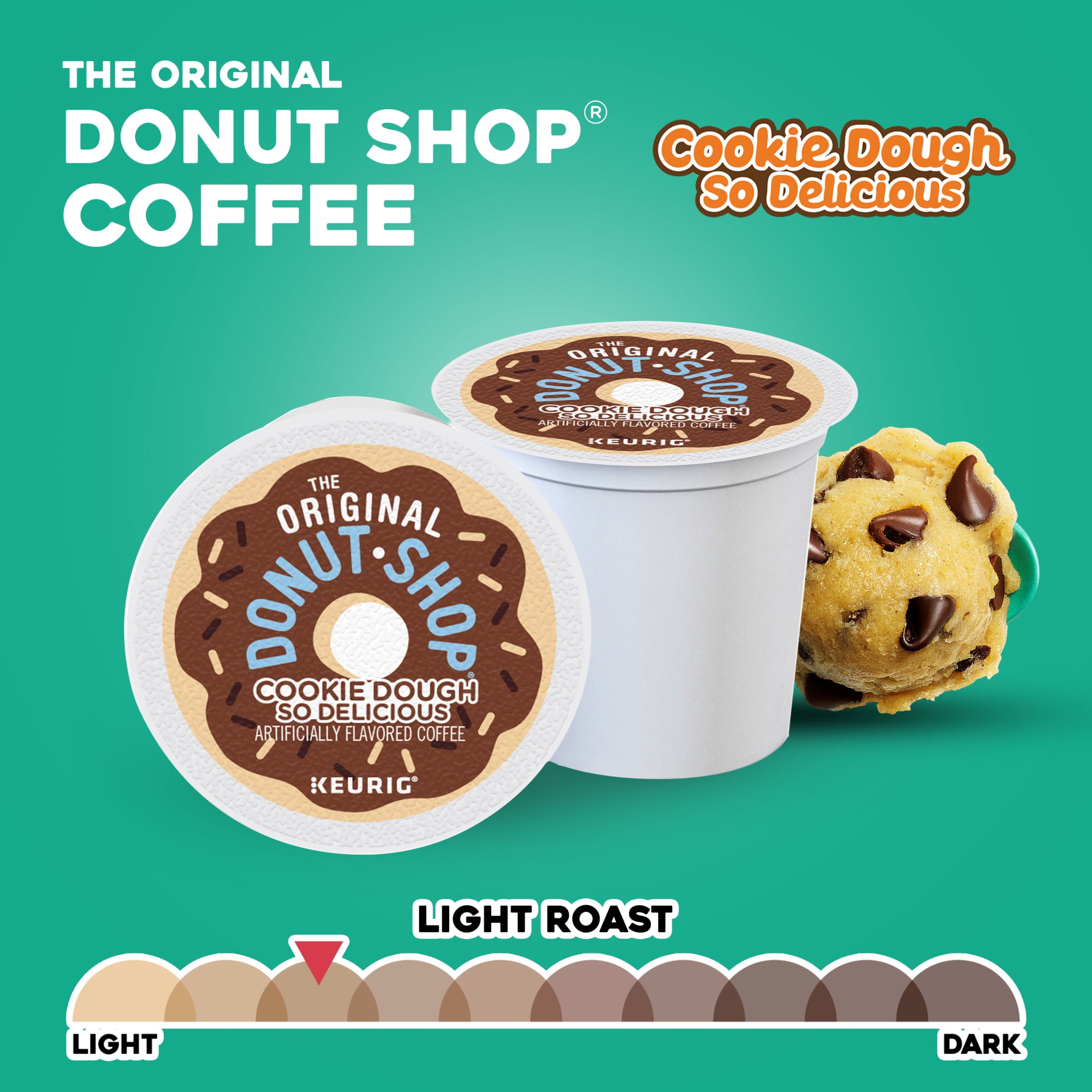 The Original Donut Shop, Cookie Dough Light Roast K-Cup Coffee Pods, 24 Count