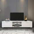 thumbnail image 2 of White TV Stand for 70 Inch TV Stands, Media Console Entertainment Center Television Table, 2 Storage Cabinet with Open Shelves for Living Room Bedroom, 2 of 7