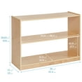 thumbnail image 2 of ECR4Kids 2-Shelf Mobile Double-Sided Storage Cabinet, Classroom Furniture, Natural, 2 of 9