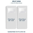 thumbnail image 2 of 2-Pack Fitted Bottom Sheets Split King - Premium 1800 Ultra-Soft Microfiber - Deep Pocket - 4 Twin XL Fitted Sheets (Split King, Taupe), 2 of 8
