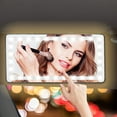 thumbnail image 2 of Espejo de Vanidad con Luces Espejo de Maquillaje para Parasol de Coche, Espejo Recargable de Maquillaje con 3 Modos Y 60 Led - Clip de Luz Ajustable en el Espejo Retrovisor con Cepillo de Pantalla, 2 of 9