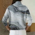 thumbnail image 5 of Dwralegc Elegant Retro Soft Triangle Neck Printed Scrub Sweater Top Trendy Printed Scrub Jumper Knit Pullover Cowl Neck Tops Long Sleeve Loose Winter Spring Sweater Gray M, 5 of 5