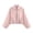 Pink #6, variant on Bomber Jacket Women Lapel Collar Zip Up Crop Windbreaker Jackets Athleisure Going Out Hiking Travel Coats, M