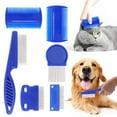thumbnail image 5 of Pet Flea Comb 6-piece Set Of Blue Comb Stainless Steel Needle Dense Tooth Cat And Dog Comb, 5 of 9