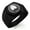 Black, variant on Stainless Steel Ando Samurai Crest Engraved Hexagon Crest Flat Top Biker Style Polished Ring