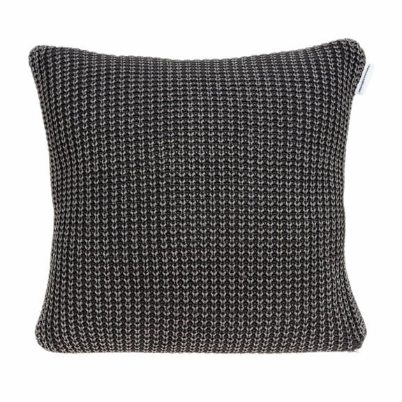 Parkland Collection Cabo 20x20" Braded Cotton Fabric Throw Pillow in Charcoal