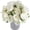 White, variant on 4 Bundles Artificial Silk Peony Bouquet for Home Wedding Bride Decoration Without Vase (White)
