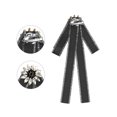 thumbnail image 3 of INSPIRE CHIC Women's Pre-Tied Neck Tie Ribbon Elegant Bowknot Bowtie Bow Tie Brooches Black, 3 of 4