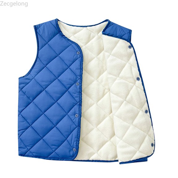 Zecgelong Toddler Children Kids Baby Boys Girls Winter Solid Coats Sleeveless Vest Jacket Outer Outwear Outfits Clothes