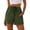 99#Army Green, variant on Cotton Linen Shorts for Women Elastic Waist Drawstring Summer Beach Shorts with Pockets Black 2XL