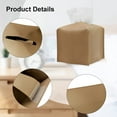 thumbnail image 3 of Tissue Box Cover, Modern PU Leather Square Tissue Box Holder for Creative Decorative, Ideal for Bathrooms/Office/Car/Dining Table, 5"X5"X5", 3 of 6