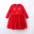 thumbnail image 6 of ATAIKU Toddler Girls' Long-Sleeve Dress Princess Tutu Tulle Dress Xmas - Deer, 6 of 6