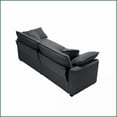 thumbnail image 6 of 3-Piece Modern Classic Sectional Sofa | Gray | Corduroy | Square Arms - Deep Seat Comfort for Living Rooms, 6 of 20