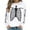 1-White, variant on LYEAA Halloween Women Sweatshirt Long Sleeve Crew Neck Regular Ribbed Cuff Casual Wear Skull Holiday Clothes Black S