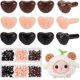 thumbnail image 1 of 120 narices de seguridad para amigurumi, 3 colores, narices de seguridad triangulares de plástico, narices de animales de peluche, narices artesanales para títeres de osos de peluche, animales de, 1 of 7