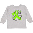 thumbnail image 3 of Inktastic Love, Care, Cure Lymphoma Awareness Lime Green Ribbon Hearts Boys or Girls Long Sleeve Toddler T-Shirt, 3 of 5