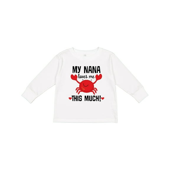 Inktastic Nana Loves Me Grandson Boys or Girls Long Sleeve Toddler T-Shirt