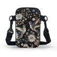 thumbnail image 2 of HELLHERO Double Deck Travel Crossbody Purse for Adult, Daily Use, Blue-Gold Hummingbirds and Florals, 2 of 7