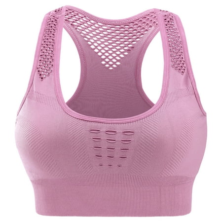

Aayomet Sports Bras for Women Women Sports Bras Strappy Padded Medium Support Yoga Bra Workout Bra Workout Tops For Women Pink S