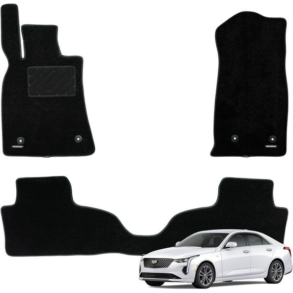 WENNEBIRD Superior Carpet Floor Mats for 2020-2024 Cadillac CT4, CT4-V, CT4-V Blackwing, 0.5 inch Thickness Rugs - 3pc