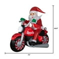 thumbnail image 4 of Gemmy Christmas Airblown Inflatable Inflatable Luxe Santa on Christmas Motorcycle, 5.5 ft Tall, red, 4 of 6