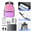 thumbnail image 6 of Gukieu Colorful Glitters Print Backpack, Waterproof Backpack with Adjustable Shoulder Straps, Suitable for Campus, Business, Travel, Unisex, 6 of 6