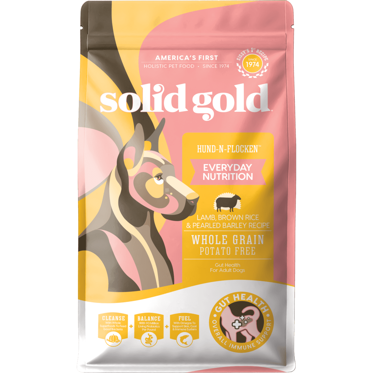 Solid Gold Hund-N-Flocken Dog Food, Lamb 4lb