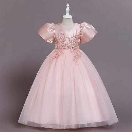 

XMMSWDLA Toddler Girl Clothes Children s Dress Girl Short Sleeve Princess Dress Flower Tail Dress Skirt Tutu Dress Sales Clearance