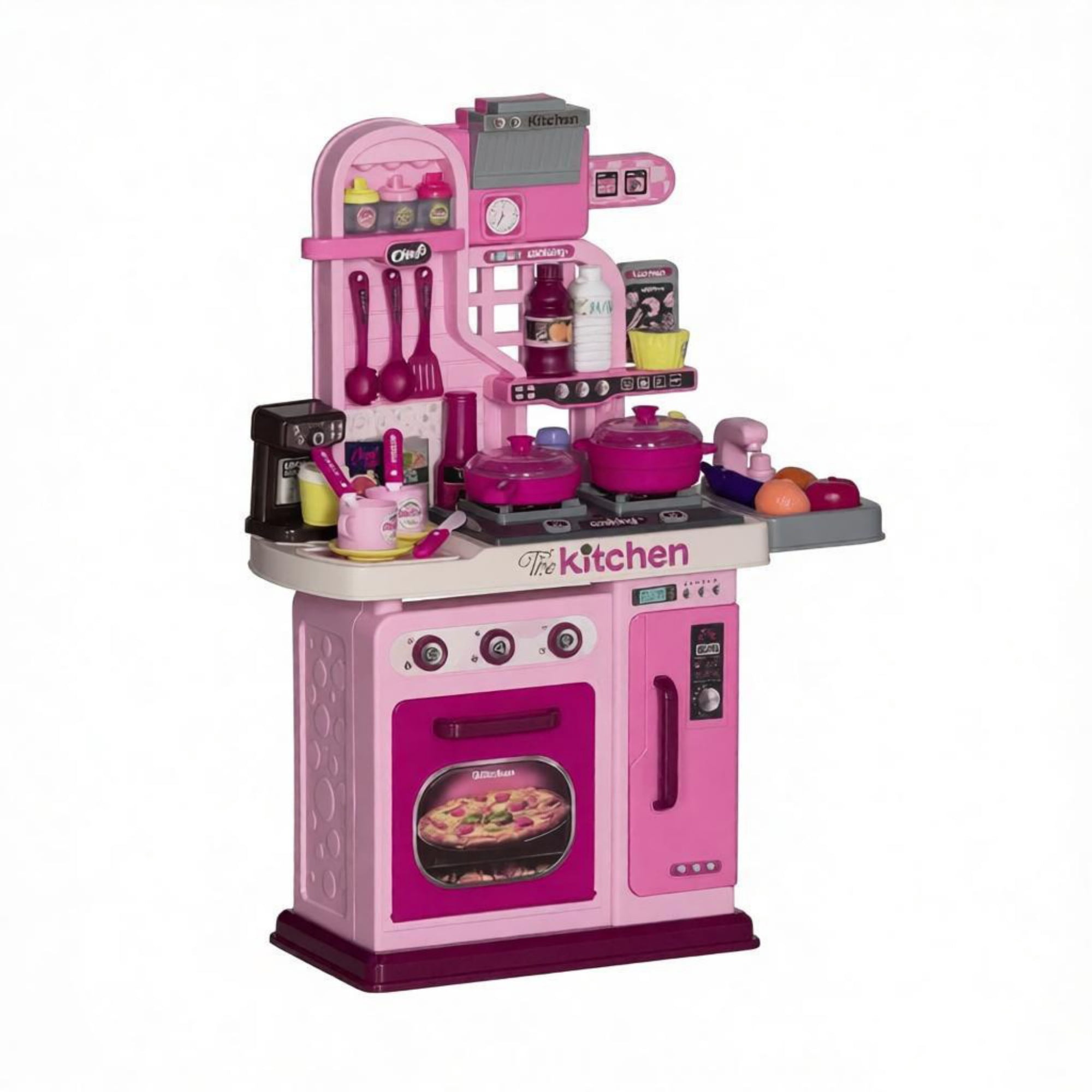 33-Piece Kids Kitchen Playset with Light and Sound for Ages 3-6