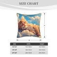 thumbnail image 2 of KLL Cloud Sleeping Cat Decorative Throw Pillow Covers Velvet Soft for Couch Sofa Bedroom Living Room Outdoor (No pillow core)- 16"x16", 2 of 5