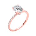thumbnail image 3 of Women's 1.35 Ctw Oval Lab-Grown Diamond Ring in 10K White, Rose, and Yellow Gold in G-H Color & VS1 Clarity, 3 of 7